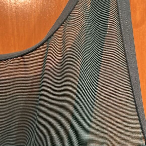 Land's End plus size power mesh one piece swimsuit dress adjustable balsam Var - Picture 7 of 8